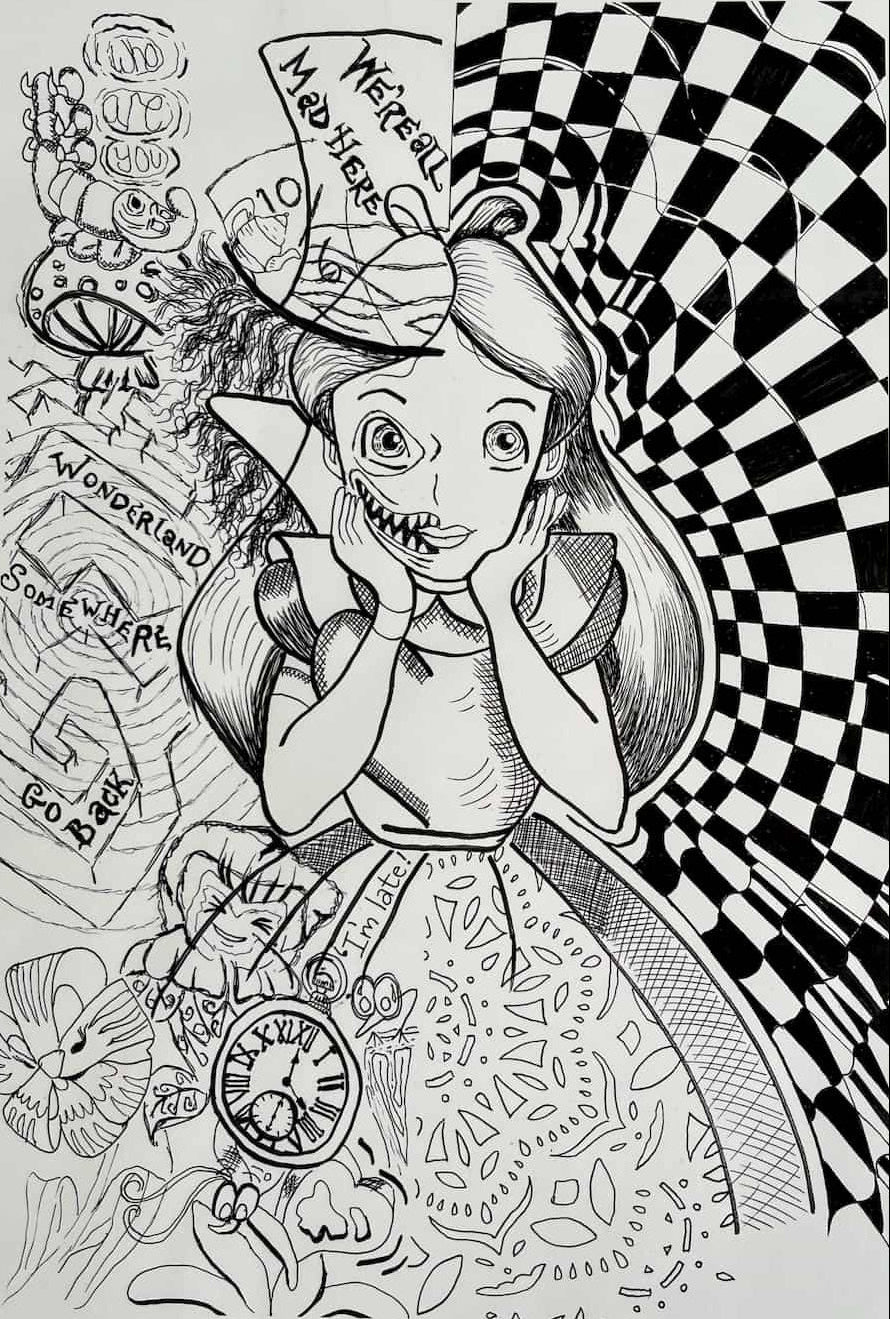 Not So Wonderland Black & White